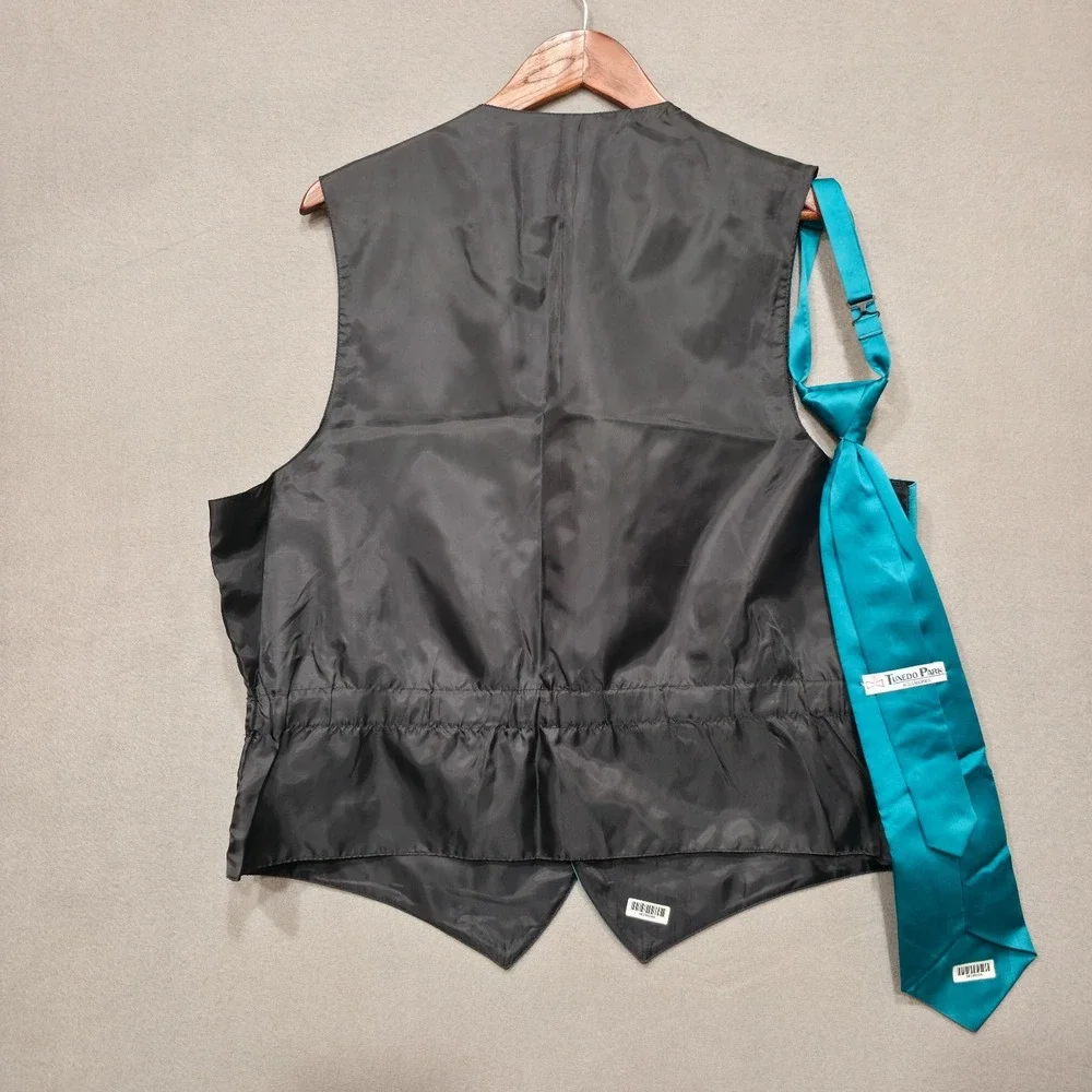 Tuxedo Park Men's Green Tuxedo Vest & Tie Size‎ Large